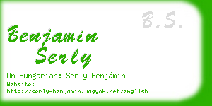 benjamin serly business card